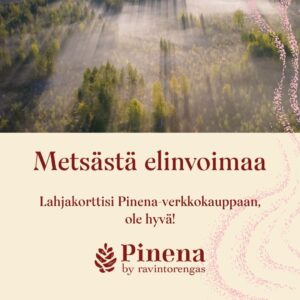 Lahjakortti versio metsästä elinvoimaa kuvalla